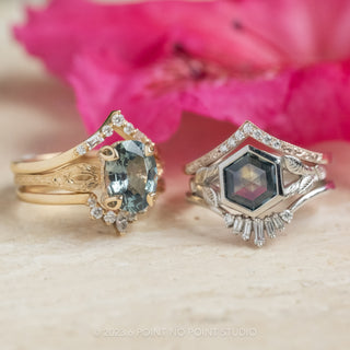 Custom Sapphire Nature Inspired Engagement Ring