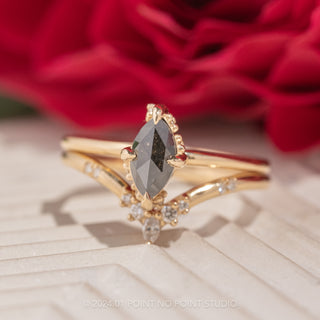 black marquise diamond ring