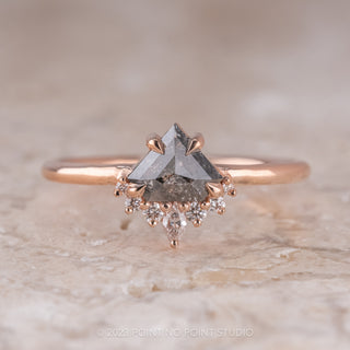 Black Shield Diamond Engagement Ring