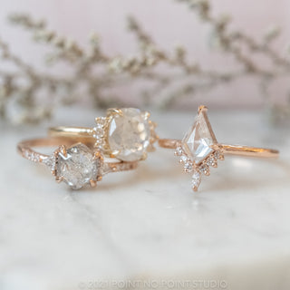 icy white & grey diamond engagement rings