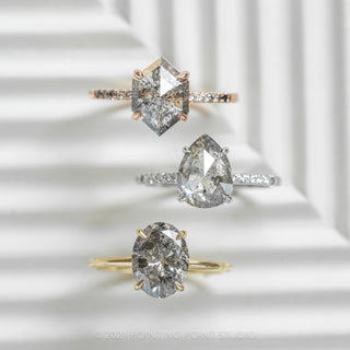 salt & pepper diamond engagement rings