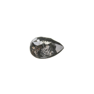 .87 Carat Black Rose Cut Pear Diamond