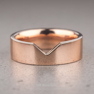 Ellipse Setting Wedding Ring, 6mm Polished