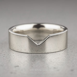 Ellipse Setting Wedding Ring, 6mm Polished