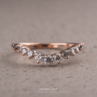 Eliza Wedding Ring, 13 Ombre Diamond, Rounded Contour