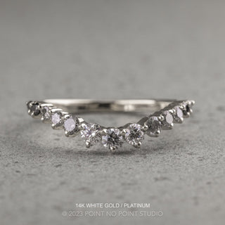 Eliza Wedding Ring, 13 Ombre Diamond, Rounded Contour