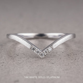 Vivian Wedding Ring, 5 Diamond, Loaf Matte Band