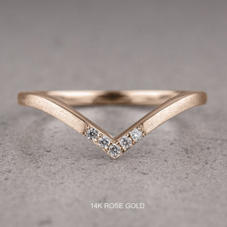 Vivian Wedding Ring, 5 Diamond, Loaf Matte Band