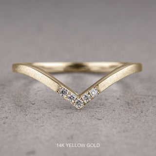 Vivian Wedding Ring, 5 Diamond, Loaf Matte Band