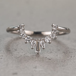 Sage Wedding Ring, 11 White Diamond