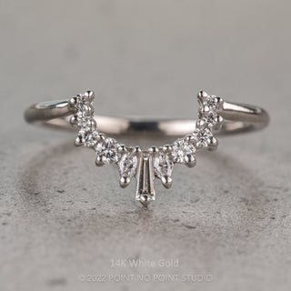 Sage Wedding Ring, 11 White Diamond