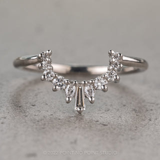 Sage Wedding Ring, 11 White Diamond