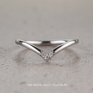 Vivian Wedding Ring, 3 Diamond, Round Band