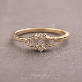 .49 Carat Step Cut Hexagon Diamond Engagement Ring, Betty Setting