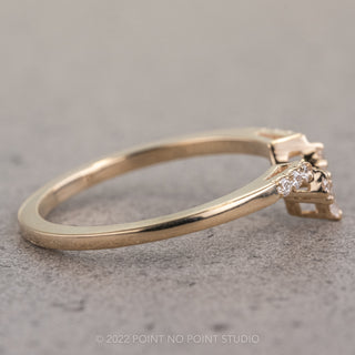 Pear Diamond Contour Band, Basket Emma Setting, 14k Yellow Gold