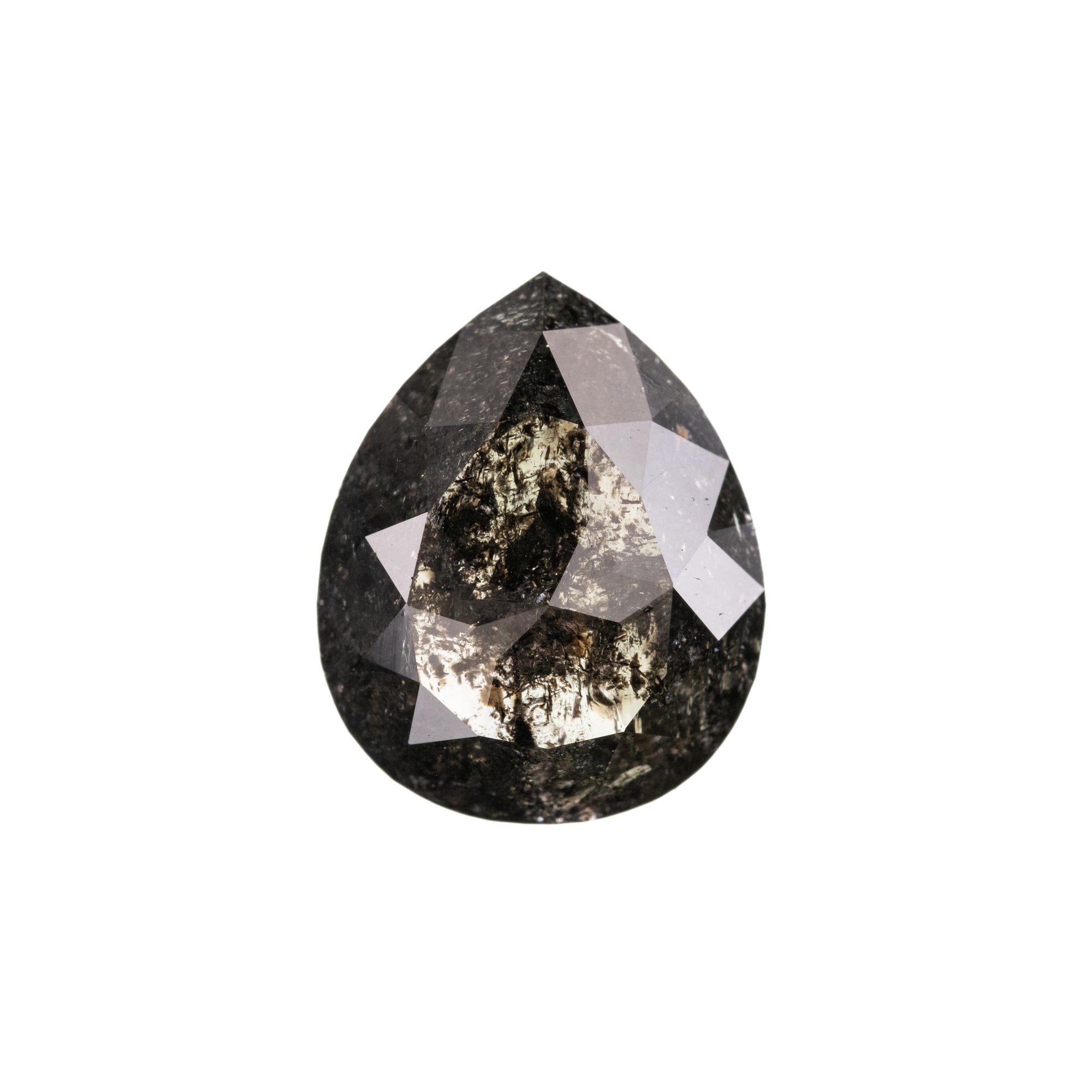 Carat Black Rose Cut Pear Diamond – Point No Point Studio