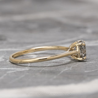 1.07 Carat Salt and Pepper Diamond Engagement Ring, Madeline Setting