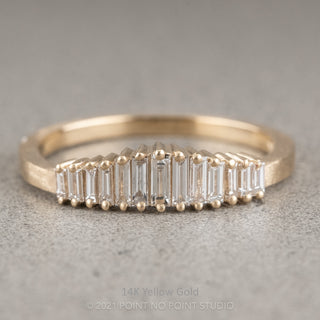 Sparrow Wedding Ring, 13 White Diamond, Matte