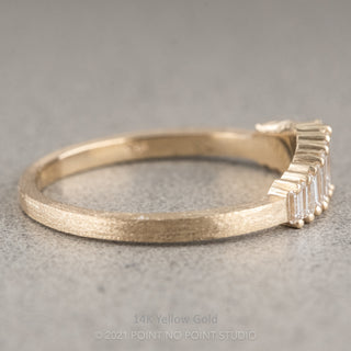 Sparrow Wedding Ring, 13 White Diamond, Matte