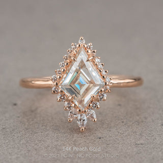 Kite Moissanite and Diamond Engagement Ring, Cleo Setting