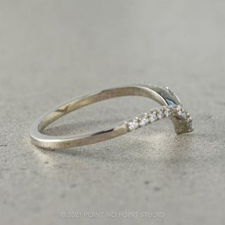 Round and Baguette Diamond V Band, Extra Diamond Paloma Setting, Platinum