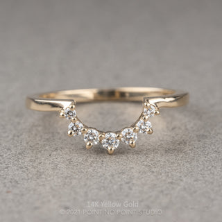 Caterina Wedding Band, 7 Diamond, Loaf Band