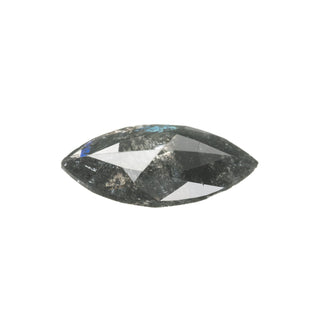 1.32 Carat Black Speckled Rose Cut Marquise Diamond