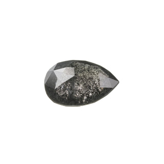 1.38 Carat Black Double Cut Pear Diamond