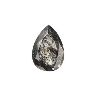 1.38 Carat Black Double Cut Pear Diamond