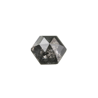1.44 Carat Black Rose Cut Hexagon Diamond