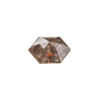 1.59 Carat Orange Salt and Pepper Rose Cut Hexagon Diamond