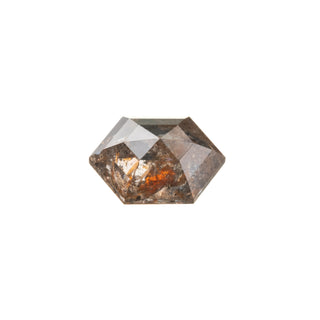 1.59 Carat Orange Salt and Pepper Rose Cut Hexagon Diamond