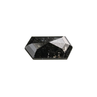 1.61 Carat Black Diamond, Rose Cut Hexagon