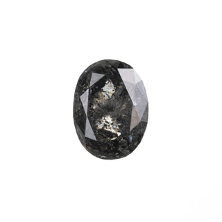 1.65 Carat Black Diamond, Double Cut Oval