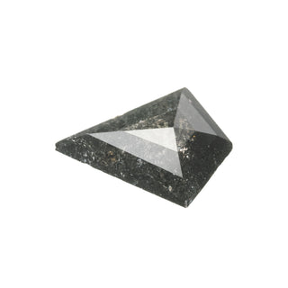 1.65 Carat Black Speckled Rose Cut Kite Diamond
