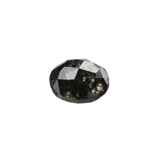 1.72 Carat Black Rose Cut Oval Diamond
