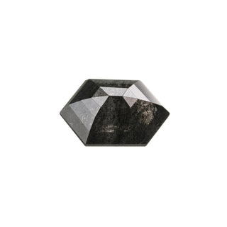 1.78 Carat Black Diamond, Rose Cut Hexagon