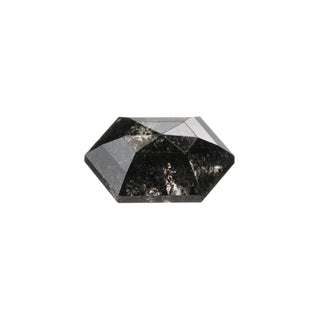 1.89 Carat Black Diamond, Rose Cut Hexagon