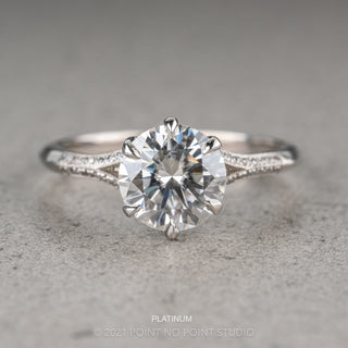 1.58 Carat Moissanite Engagement Ring, Mackenzie Setting