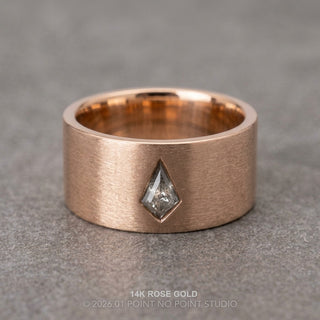 Kite Diamond Mens Matte Wedding Band, Comfort Fit