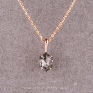 Black Hexagon Diamond Necklace