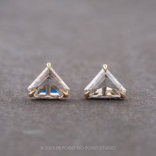 .46tcw Shield Diamond Studs, 14k Yellow Gold Earrings