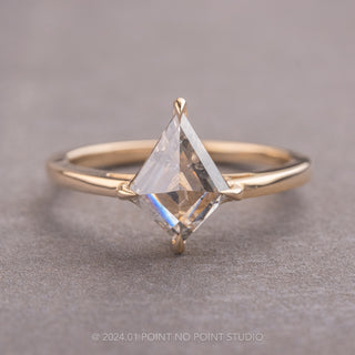 Canadian Salt and Pepper Kite Diamond Engagement Ring