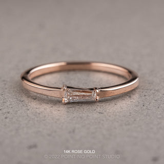 .13 Carat White Tapered Baguette Diamond Ring, June Setting