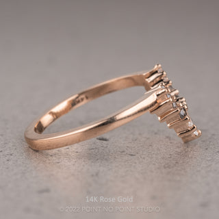 Sage Wedding Ring, 11 Salt and Pepper & White Diamond