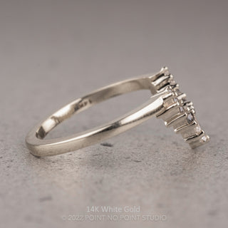 Sage Wedding Ring, 11 Salt and Pepper & White Diamond