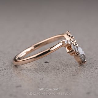 Maxine Wedding Ring, 9 Salt and Pepper & White Diamond