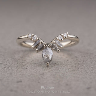 Maxine Wedding Ring, 9 Salt and Pepper & White Diamond