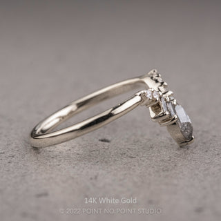 Maxine Wedding Ring, 9 Salt and Pepper & White Diamond