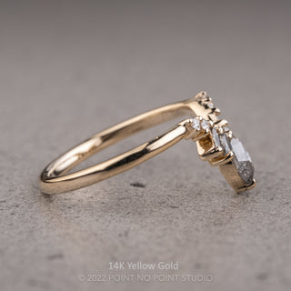 Maxine Wedding Ring, 9 Salt and Pepper & White Diamond